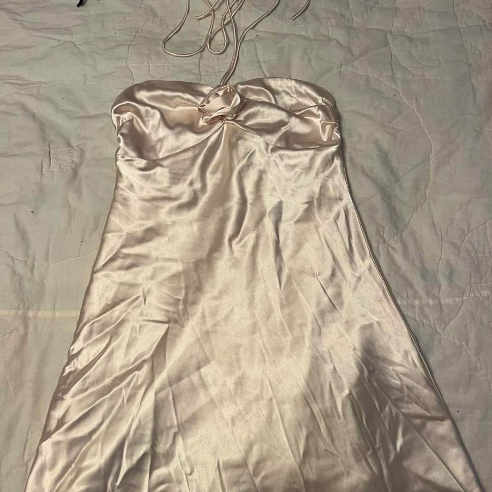 Elegant Cream Strapless Dress